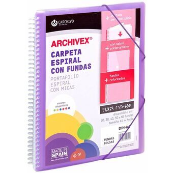Organiser mappe Carchivo Archivex-Star Violet A4 Spiral