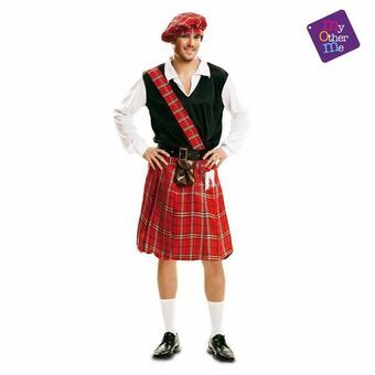 Kostume til voksne Scottish Størrelse M/L Rød M