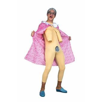 Kostume til voksne My Other Me Elderly Exhibitionist Størrelse M/L Pink M