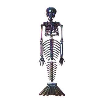 Halloween dekorationer My Other Me Chromsalt Skelet Havfrue Grå 37 cm