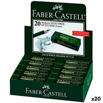 Viskelæder Faber-Castell Dust Free Grøn (20 enheder)