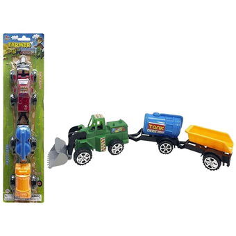 Traktor 10 x 41 x 6,5 cm Friktion Trailer