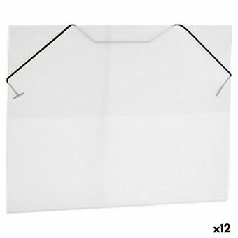 Folder Sort Gennemsigtig A4 (26 x 1 x 35,5 cm) (12 enheder)