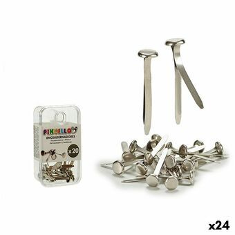 Clip Bindende Metal Sølvfarvet (24 enheder)