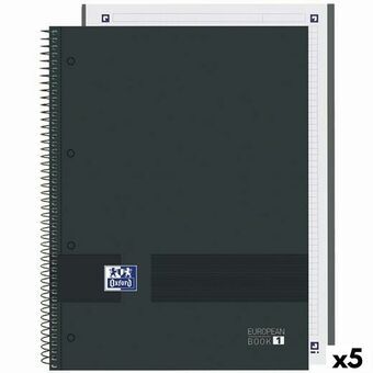 Notesbog Oxford European Book Write&Erase Sort A4 80 Ark 5 enheder