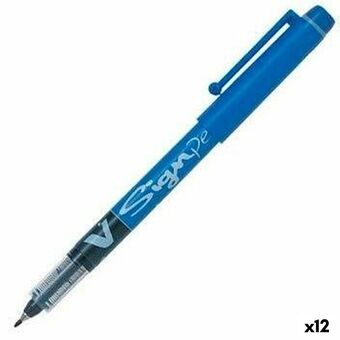 Pen med flydende blæk Pilot V Sign Pen Blå 0,6 mm (12 enheder)