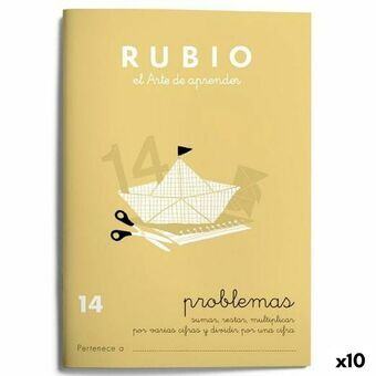 Matematikhæfte Rubio Nº 14 A5 Spansk 20 Ark (10 enheder)