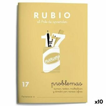 Matematikhæfte Rubio Nº 17 A5 Spansk 20 Ark (10 enheder)