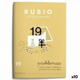 Matematikhæfte Rubio Nº19 A5 Spansk 20 Ark (10 enheder)