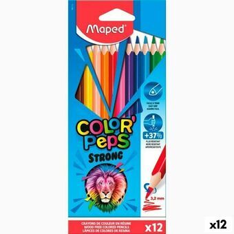 Farveblyanter Maped Color\' Peps Strong Multifarvet 12 Dele (12 enheder)