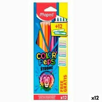 Farveblyanter Maped Color\' Peps Strong Multifarvet 12 Dele (12 enheder)
