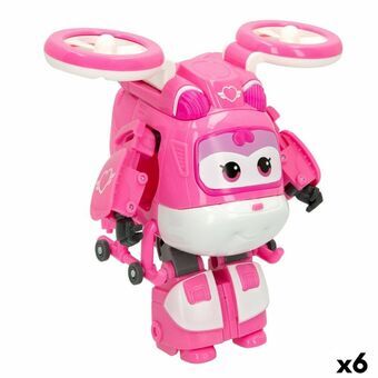 Super robot der kan ændres Super Wings Dizzy Helikopter 10,5 x 13,5 x 14,5 cm Pink (6 enheder)