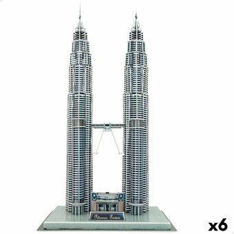 3D Puslespil Colorbaby Petronas Towers 27 x 51 x 20 cm (6 enheder)