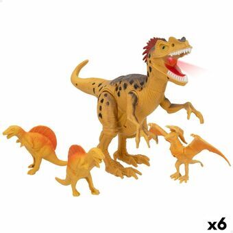 Sæt med tal Colorbaby 4 Dele Dinosaurer 23 x 16,5 x 8 cm (6 enheder)