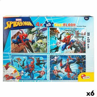Børne Puslespil Spider-Man Dobbeltsidet 4-i-1 48 Dele 35 x 1,5 x 25 cm (6 enheder)