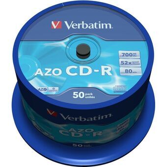 CD-R Verbatim AZO Crystal 50 enheder 700 MB 52x