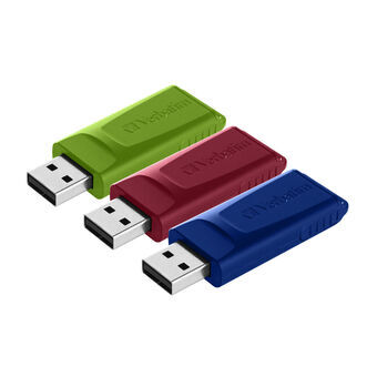 USB stick Verbatim Slider Kan trækkes tilbage USB 2.0 Multifarvet 16 GB