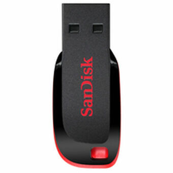 USB stick SanDisk Cruzer Blade USB 2.0 Sort Multifarvet Sort/Rød 128 GB