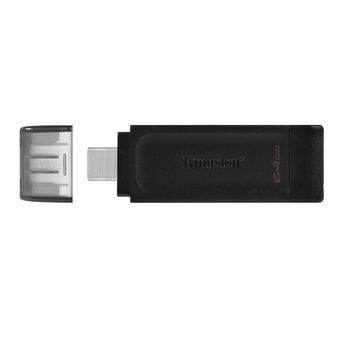 USB-stik Kingston DT70/64GB Sort 64 GB