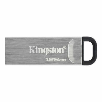 USB-stik Kingston DTKN/128GB Nøglesnor Sølvfarvet Sort Sølv 128 GB