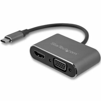 USB C til VGA/HDMI-adapter Startech CDP2HDVGA Sort 4K Ultra HD