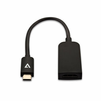 USB C til HDMI-adapter V7 V7UCHDMISL-1E        Sort