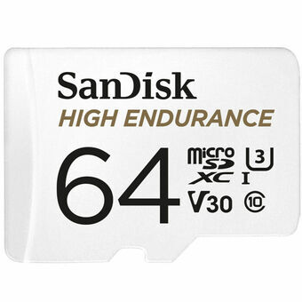Mikro SD-kort SanDisk High Endurance Hvid 64 GB