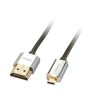 HDMI til micro HDMI kabel LINDY 41682 2 m Sølvfarvet Sort