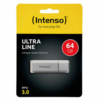 USB-stik INTENSO 3531490 USB 3.0 64 GB Sølvfarvet 64 GB DDR3 SDRAM
