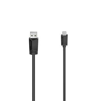USB A til USB C-kabel Hama 1,5 m Sort