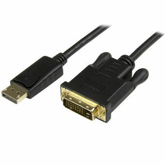 DisplayPort til DVI kabel Startech DP2DVI2MM3 95 cm Sort