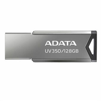 USB-stik Adata UV350 128 GB Nøglesnor Sølvfarvet Sort 128 GB