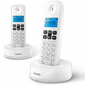 Trådløs telefon Philips D1612W/34 Blå Hvid Sort