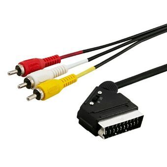 3 x RCA til SCART-kabel Savio CL-133