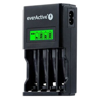 Batteroplader EverActive NC450B Batterier x 4