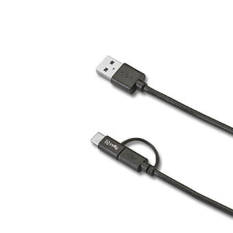USB-C-kabel til USB Celly USBCMICRO Sort
