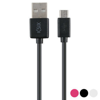 Kabel KSIX BXCUSB01 Micro USB 1 m Sort