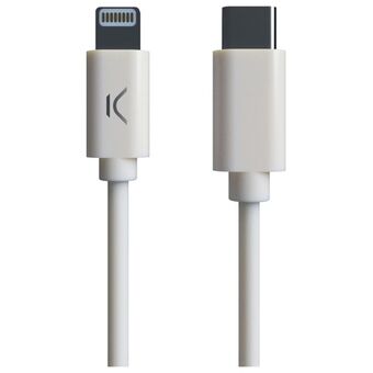 USB-C til Lightning-kabel KSIX MFI (1 m) Hvid