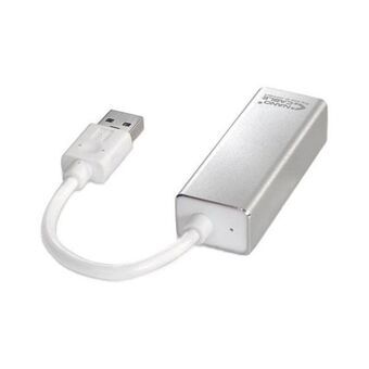 USB 3.0 Gigabit Ethernet adapter NANOCABLE Hvid 15 cm