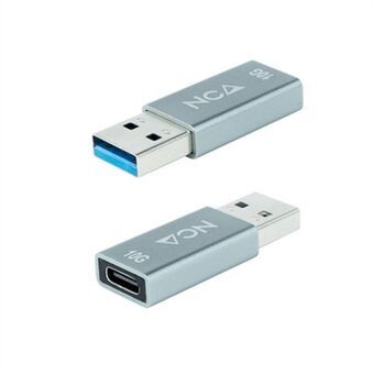 USB 3.0 til USB-C 3.1-adapter NANOCABLE Adaptador USB-A 3.1 GEN2 a USB-C, USB-A/M-USB-C/H, Gris