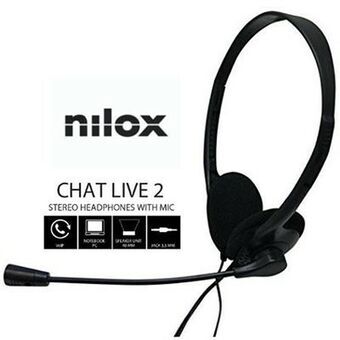 Hovedtelefoner med mikrofon Nilox NXCM0000004 Sort