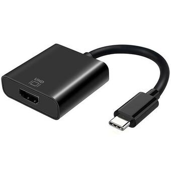 USB-C til HDMI-kabel Aisens Conversor USB-C a HDMI 4k@60Hz, USB-C/M-HDMI/H, Negro, 15cm 4K