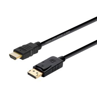 DisplayPort til HDMI kabel Aisens A125-0364 Sort 2 m