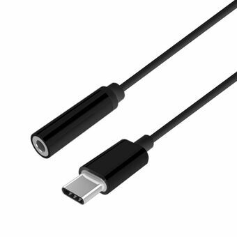 USB-adapter Aisens Conversor USB-C a audio estilo Apple, USB-C/M-Jack 3.5/H, Negro, 15 cm