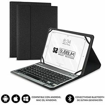 Case til tablet og tastatur Subblim KEYTAB PRO 10.1" Bluetooth Sort