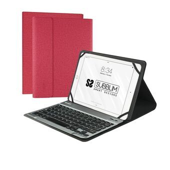 Case til tablet og tastatur Subblim SUB-KT2-BT0003 10,1" Rød Spansk qwerty QWERTY