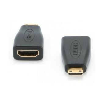 Mini HDMI til HDMI-adapter GEMBIRD 8716309058476 Sort