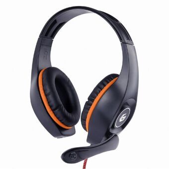 Hovedtelefoner med mikrofon GEMBIRD GHS-05-O Orange Sort/Orange