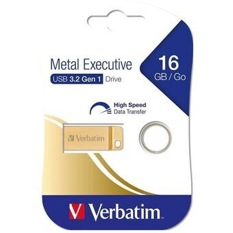 USB stick Verbatim Metal Executive Gylden 16 GB