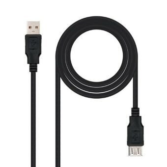 USB 2.0-kabel NANOCABLE 10.01.0202 1 m Sort